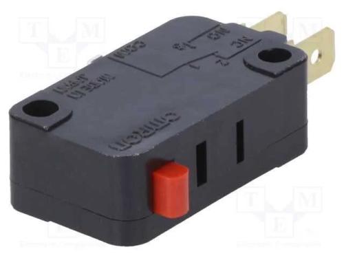 Microinterruptor Snap Action, Sem Alavanca, Spdt, 0,1a/125vac