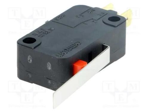 Microinterruptor Snap Action, com Alavanca, Spdt, 5a/250vac