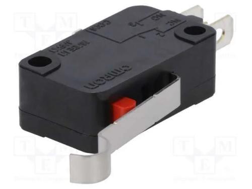 Microinterruptor Snap Action, com Alavanca Que Simula Um Rolo