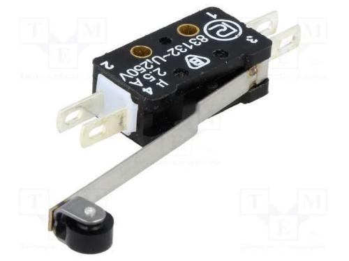 Microinterruptor Snap Action, com Alavanca (Com Rolo), On-(On)