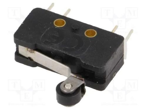 Microinterruptor Snap Action, com Alavanca (Com Rolo), On-(On)
