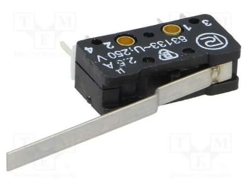 Microinterruptor Snap Action, com Alavanca, Spst-No + Spst-Nc
