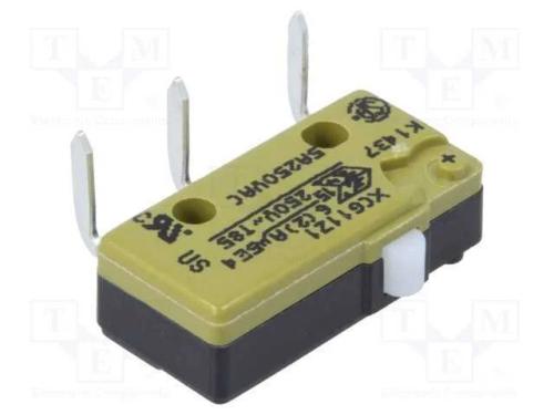 Microinterruptor Snap Action, Sem Alavanca, Spdt, 5a/250vac