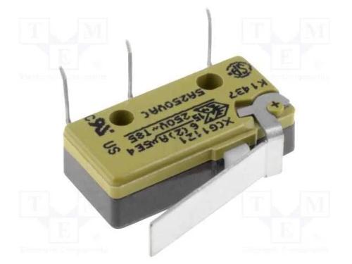 Microinterruptor Snap Action, com Alavanca, Spdt, 5a/250vac