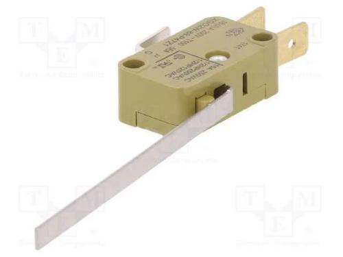 Microinterruptor Snap Action, com Alavanca, Spdt, 16a/250vac