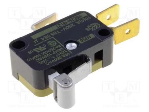 Microinterruptor Snap Action, com Alavanca (Com Rolo), Spdt