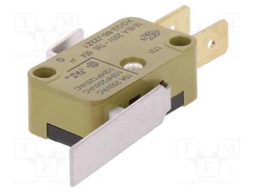 Microinterruptor Snap Action, com Alavanca, Spdt, 16a/250vac