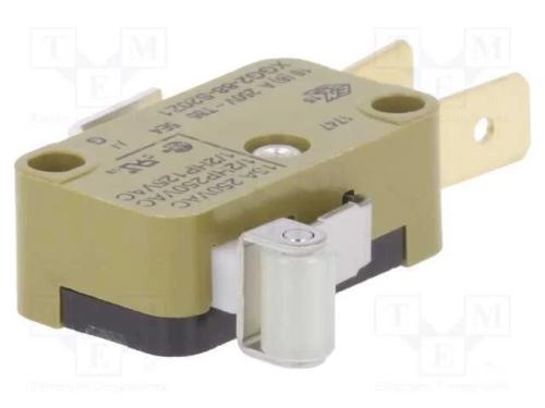 Microinterruptor Snap Action, com Alavanca (Com Rolo), Spdt
