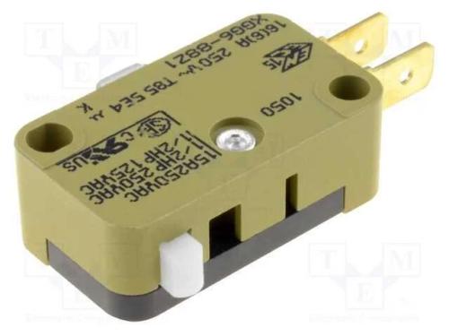 Microinterruptor Snap Action, Sem Alavanca, Spdt, 16a/250vac