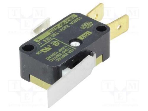Microinterruptor Snap Action, com Alavanca, Spdt, 12a/250vac