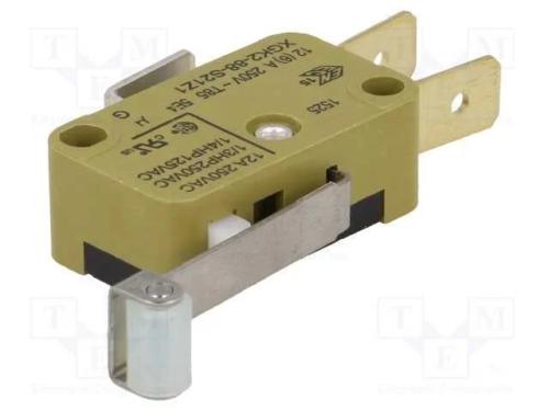 Microinterruptor Snap Action, com Alavanca (Com Rolo), Spdt