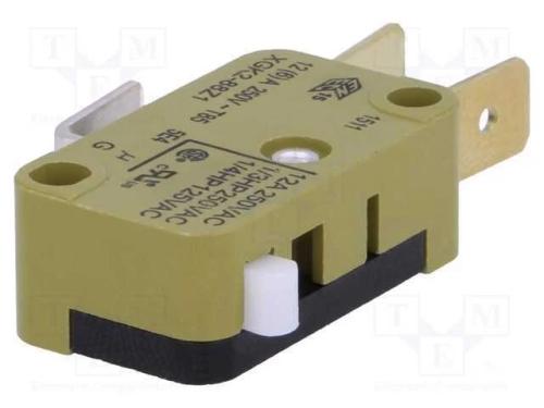 Microinterruptor Snap Action, Sem Alavanca, Spdt, 12a/250vac