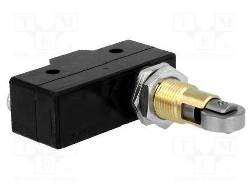 Microinterruptor SNAP ACTION, com rolo longitudin.
