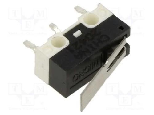 Microinterruptor SNAP ACTION, com alavanca, SPDT,.
