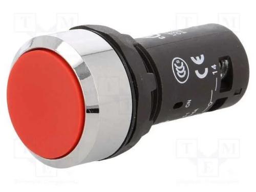 Interruptor: de Pressão, 22mm, Pos.Estáv: 1, No, Vermelho, Plano