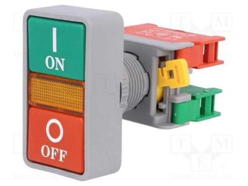 Interruptor: Duplo, 22mm, Pos.Estáv: 1, Nc + No, Vermelho/Verde