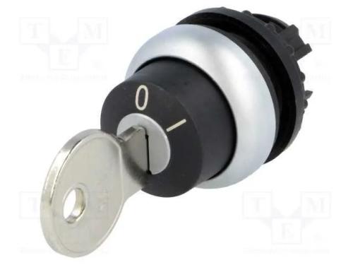 Interruptor: Giratório com Chave, 22mm, Pos.Estáv: 2, Preto, Ip66