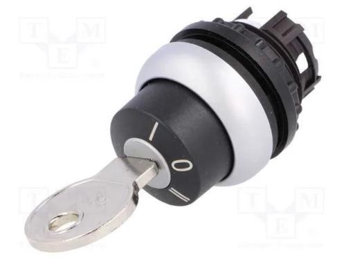 Interruptor: Giratório com Chave, 22mm, Pos.Estáv: 3, Preto, Ip66