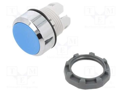 Interruptor: de pressão, 22mm, azul, não disp, IP.