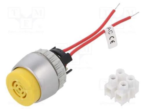 Sinalizador de Som, 22mm, Ip20, 22mm, St22, 230vac