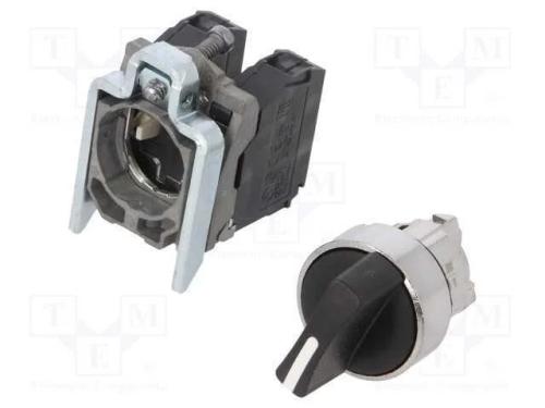 Interruptor: Giratório, 22mm, Nc + No, Preto, Não Disp, 3a/240vac