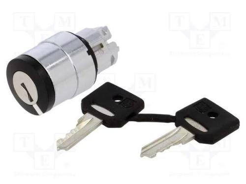 Interruptor: Giratório com Chave, 22mm, Pos.Estáv: 1, Preto, Ip66