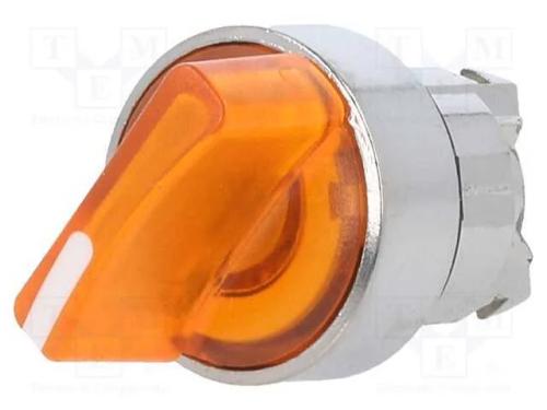 Interruptor: Giratório, 22mm, Pos.Estáv: 2, Laranja, Led, Ip66