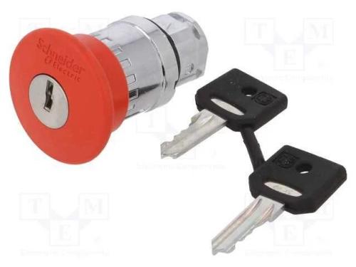 Interruptor: Segurança com Chave, 22mm, Pos.Estáv: 2, Vermelho