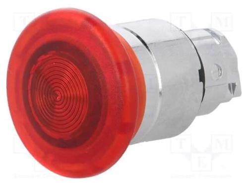 Interruptor: de Pressão, 22mm, Pos.Estáv: 1, Vermelho, Ip66, Pos: 2