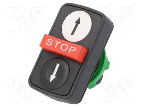 Interruptor: Triplos, 22mm, Pos.Estáv: 1, Branco/Vermelho/Preto