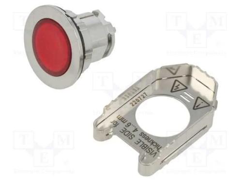 Interruptor: de Pressão, 30mm, Pos.Estáv: 1, Vermelho, Ip66, Pos: 2