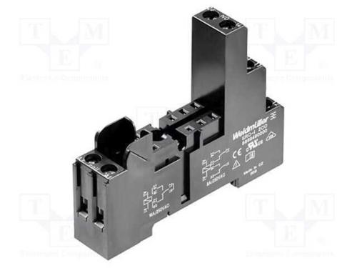 Base, PIN: 8, 12A, 240VAC, para trilho DIN, termi.