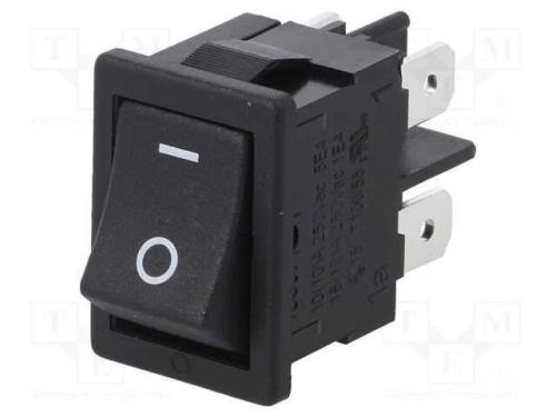 Rocker, Dpst, Pos: 2, On-Off, 16a/250vac, Ip40, 1.
