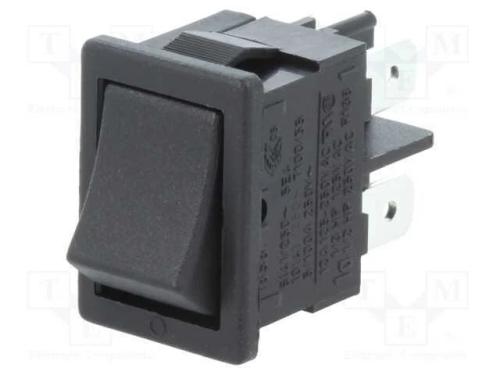 Rocker, Dpst, Pos: 2, On-Off, 10a/250vac, Ip40, 1.