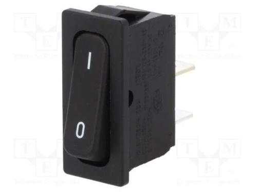 ROCKER, SPST-NO, Pos: 2, OFF-ON, 20A/250VAC, pret.