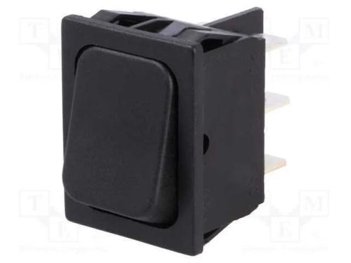 ROCKER, DPDT, Pos: 2, ON-ON, 16A/250VAC, preto, I.
