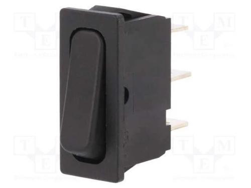ROCKER, SPDT, Pos: 2, ON-ON, 10A/250VAC, preto, I.