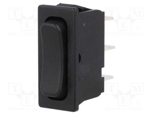 ROCKER, SPDT, Pos: 3, (ON)-OFF-(ON), 6A/250VAC, p.
