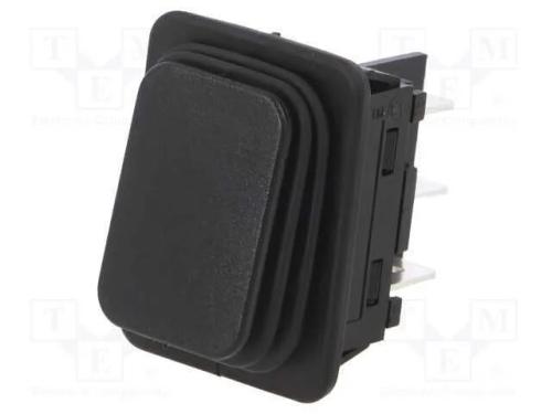 ROCKER, DPDT, Pos: 2, OFF-ON, 12A/250VAC, preto, .