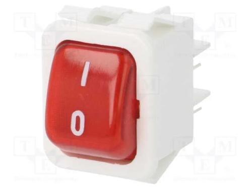 ROCKER, SPST, Pos: 2, ON-OFF, 16A/250VAC, Cor ilu.