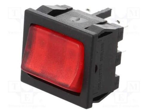 ROCKER, DPST, Pos: 2, ON-OFF, 10A/250VAC, 10A/28V.