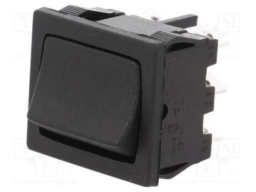 ROCKER, DPDT, Pos: 2, ON-ON, 10A/250VAC, 10A/28VD.