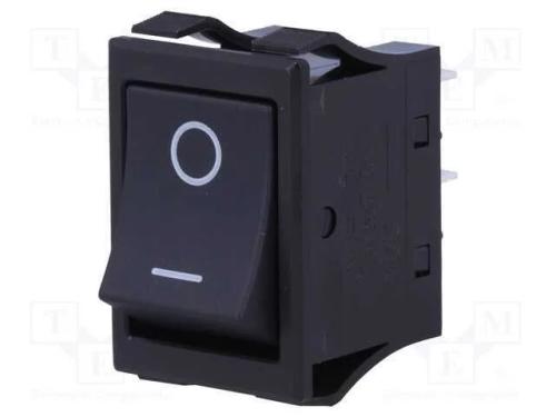 ROCKER, DPST-NO + DPST-NC, Pos: 2, OFF-ON, 16A/25.