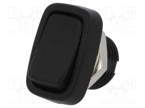 ROCKER, SPST, Pos: 2, ON-OFF, 3A/250VAC, preto, n.