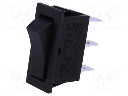ROCKER, SPDT, Pos: 2, ON-ON, 10A/250VAC, preto, n.