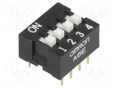 Interruptor: DIP-SWITCH, Quantidade de secções: 4.