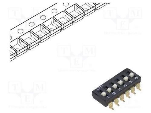 Interruptor: DIP-SWITCH, OFF-ON, 0,025A/24VDC, Po.