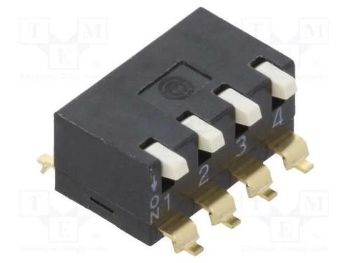 Interruptor: DIP-SWITCH, Quantidade de secções: 4.