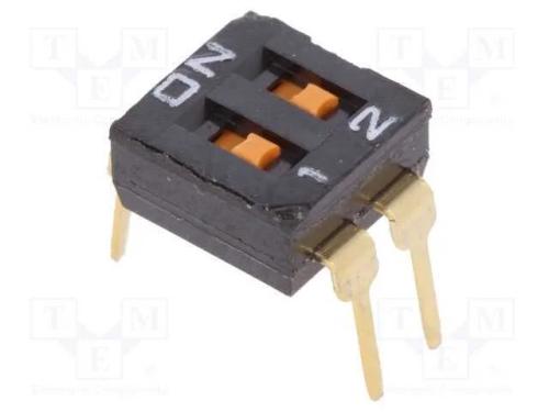 Interruptor: DIP-SWITCH, Quantidade de secções: 2.