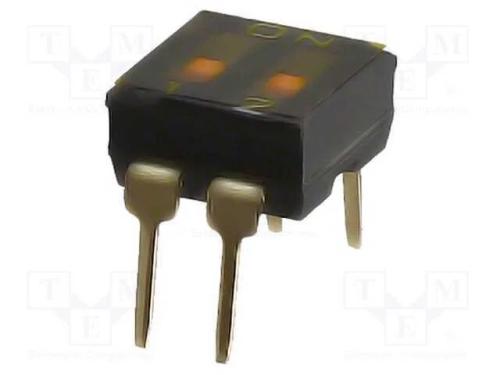 Interruptor: DIP-SWITCH, Quantidade de secções: 2.